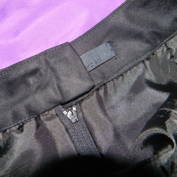 WREN Black & Silver Sequin Striped Mini Skirt - Picture 3 of 6